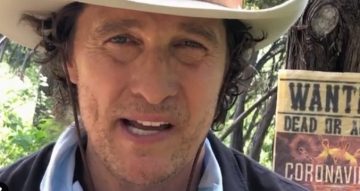 Мэттью МакКонахи охотится за коронавирусом. Его альтер эго поможет сделать фирменную ковбойскую маску