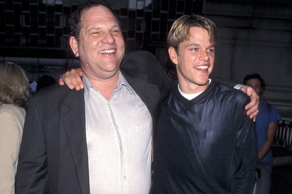 Мэтт Дэймон с продюсером Харви Вайнштейном