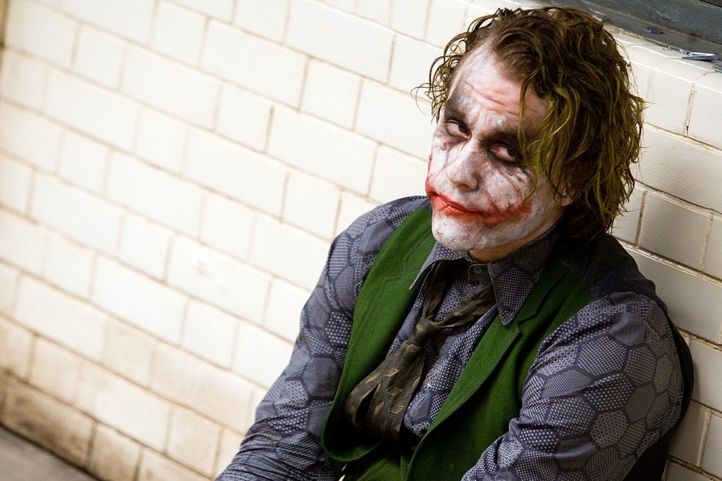 Хит Леджер в фильме «Темный рыцарь», 2008
