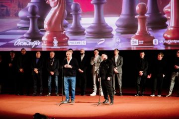 Хабенский, Янковский и Карпов на премьере фильма «Чемпион мира»